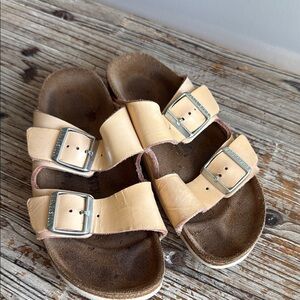 Kids Tan Sandals with Adjustable Straps